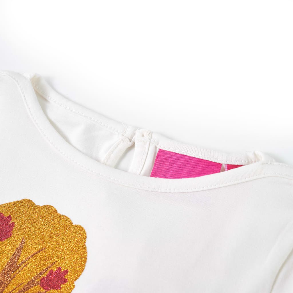 Camicia per bambini Vidaxl con maniche lunghe 116 ECRU