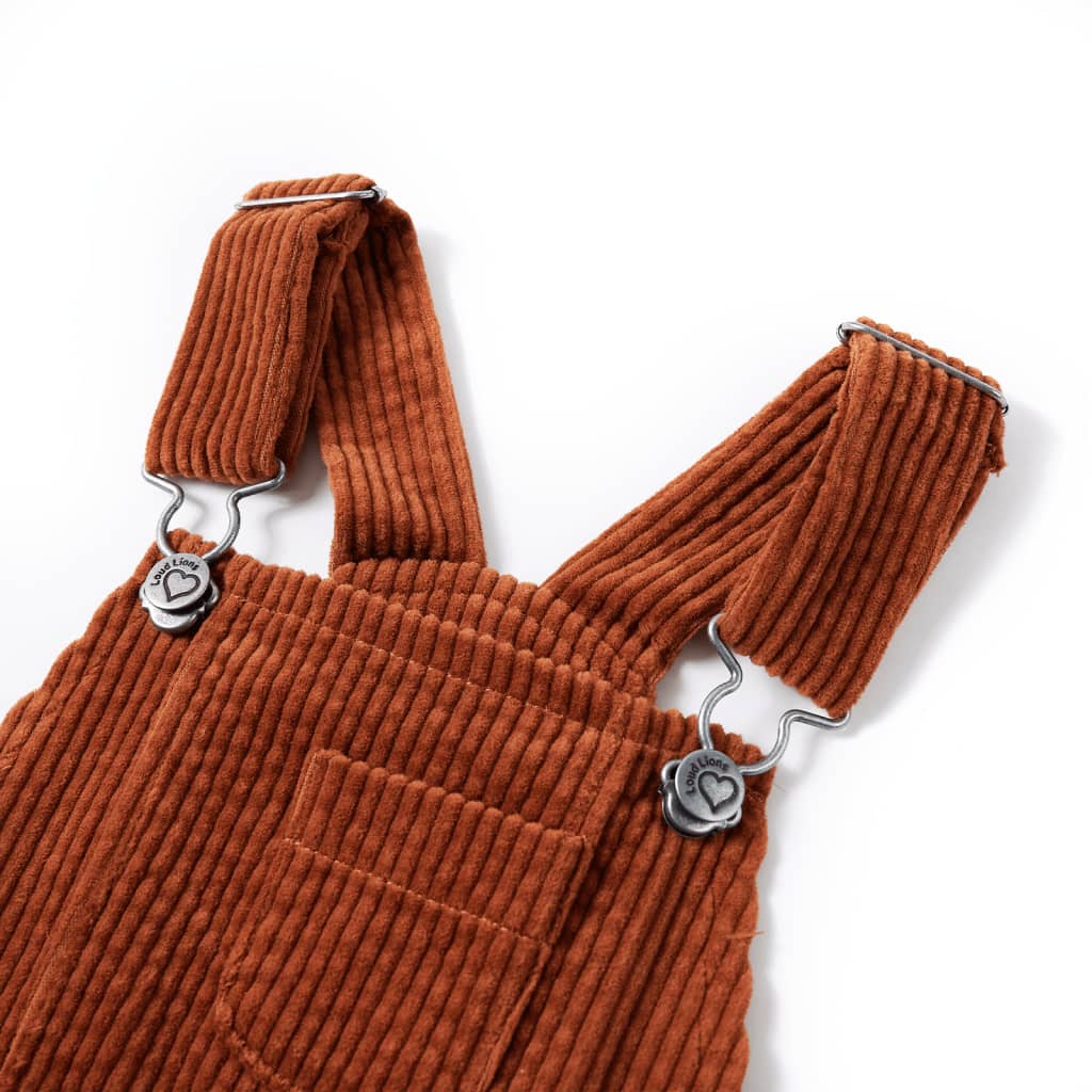 VIDAXL BILLY's Garden Dress da giardino 116 Velvet a costole Cognac -Colored