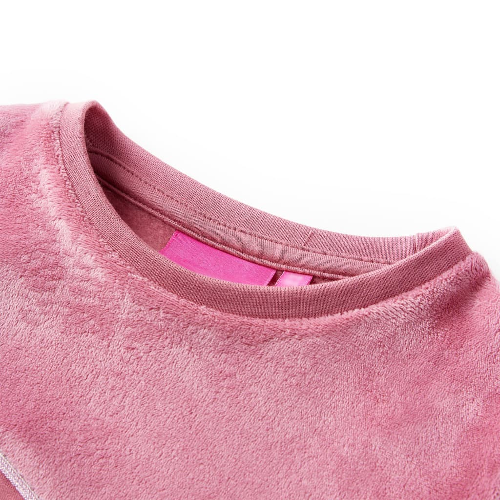Vidaxl Children's Sweater Velvet Patchwork 128 Raspberry Color
