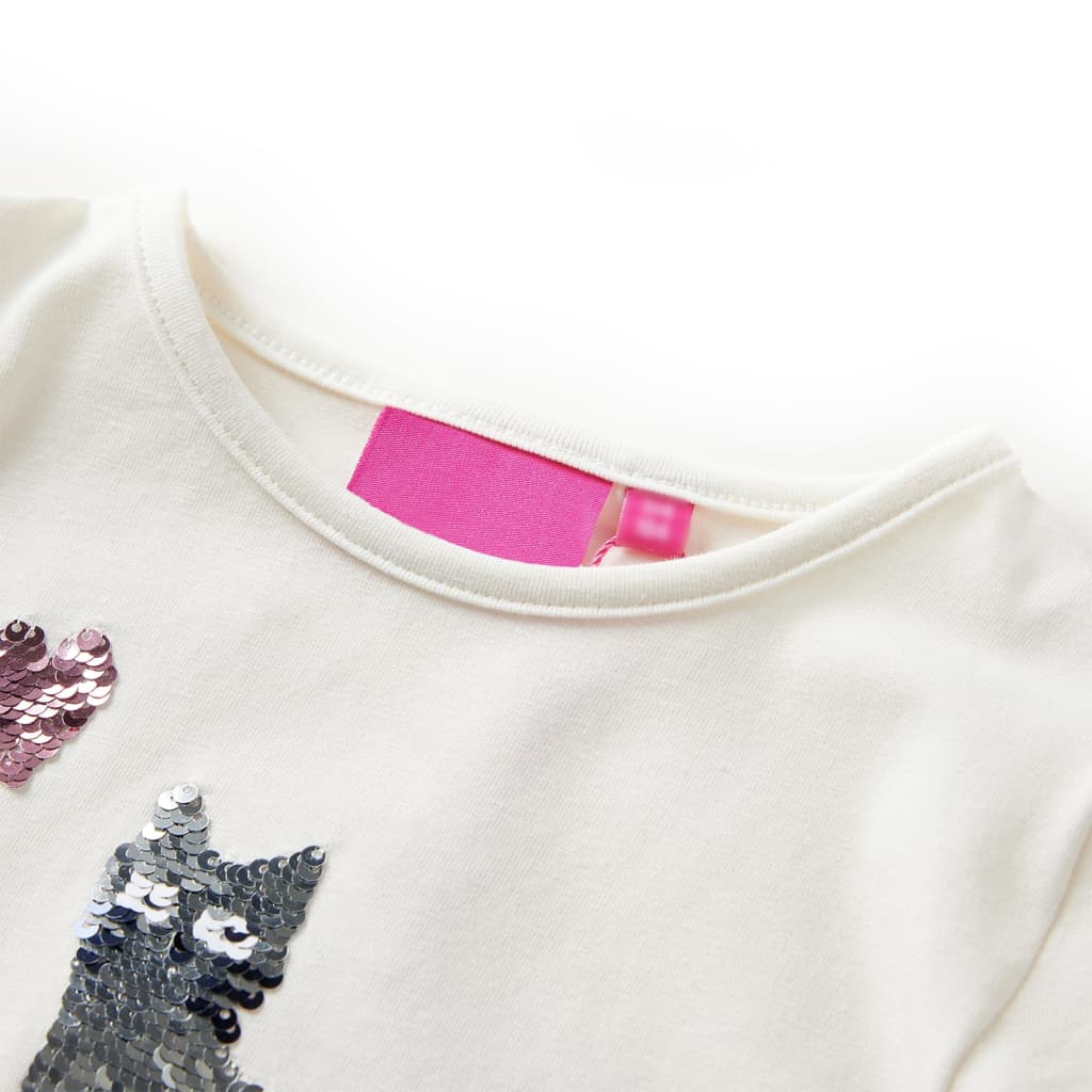 Camicia per bambini Vidaxl con maniche lunghe 104 ECRU