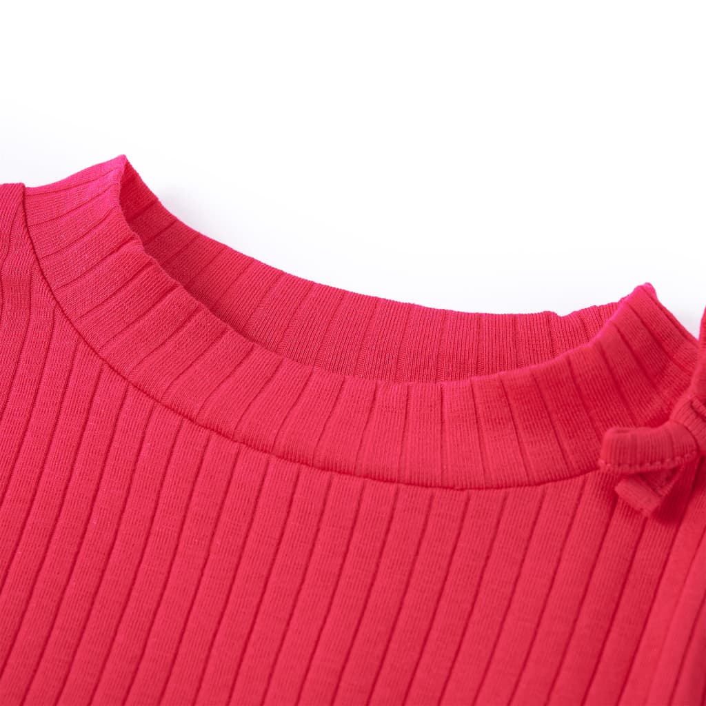 Camicia per bambini Vidaxl con maniche lunghe 116 rosa brillante
