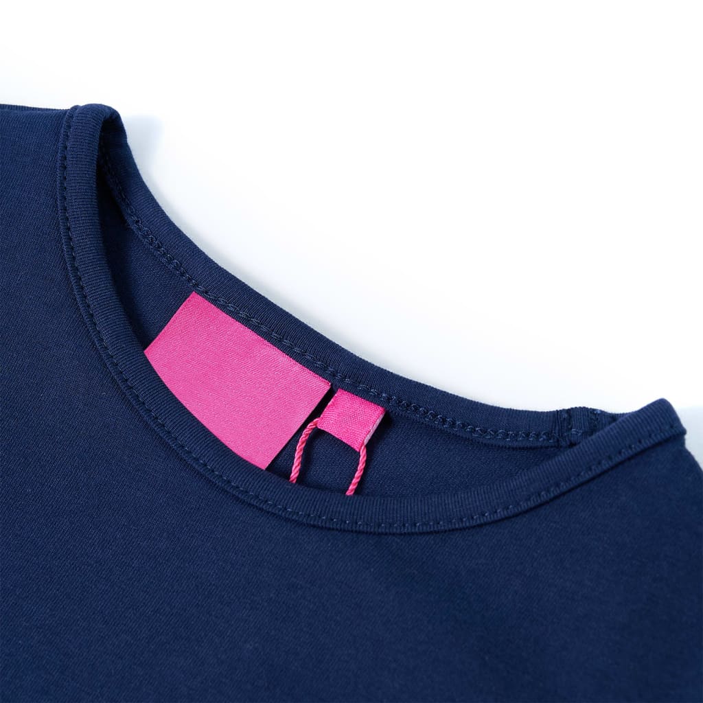 Camicia per bambini Vidaxl con maniche lunghe 104 blu navy
