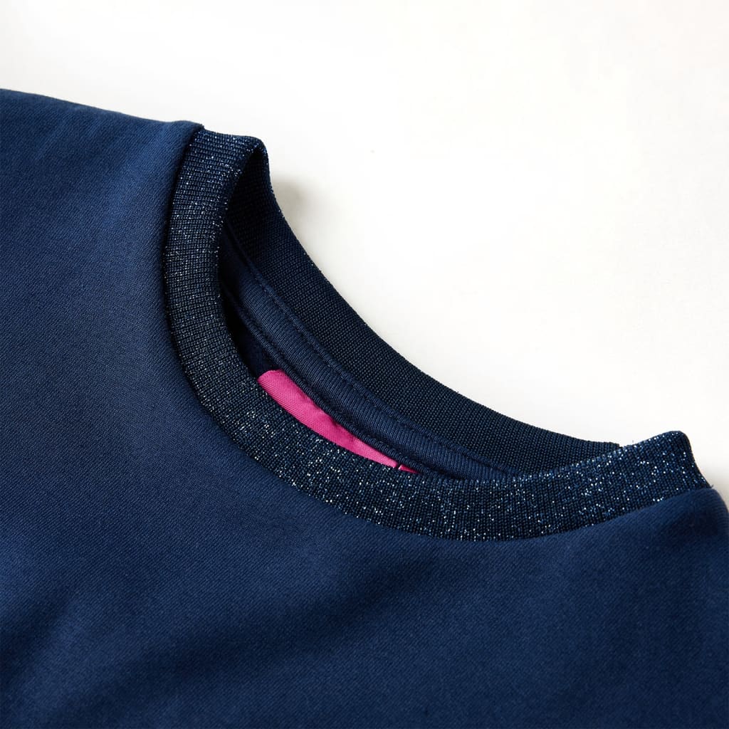 Abito per bambini Vidaxl con maniche lunghe 92 blu navy