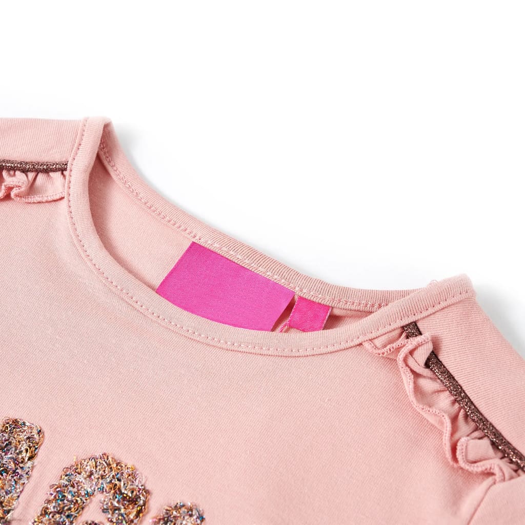 Camisa para niños Vidaxl con mangas largas 140 rosa claro
