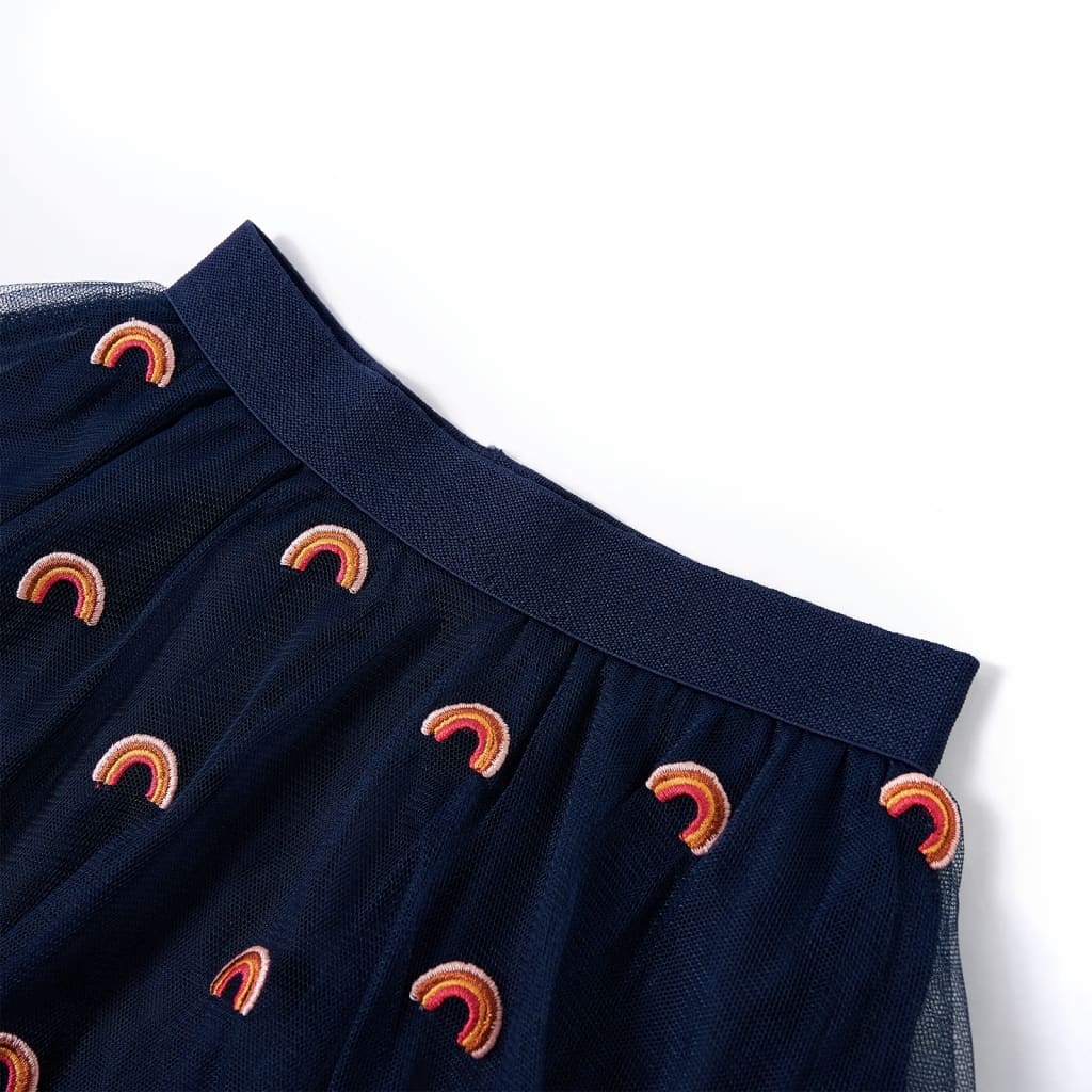 Gonna per bambini Vidaxl con tulle 92 blu navy