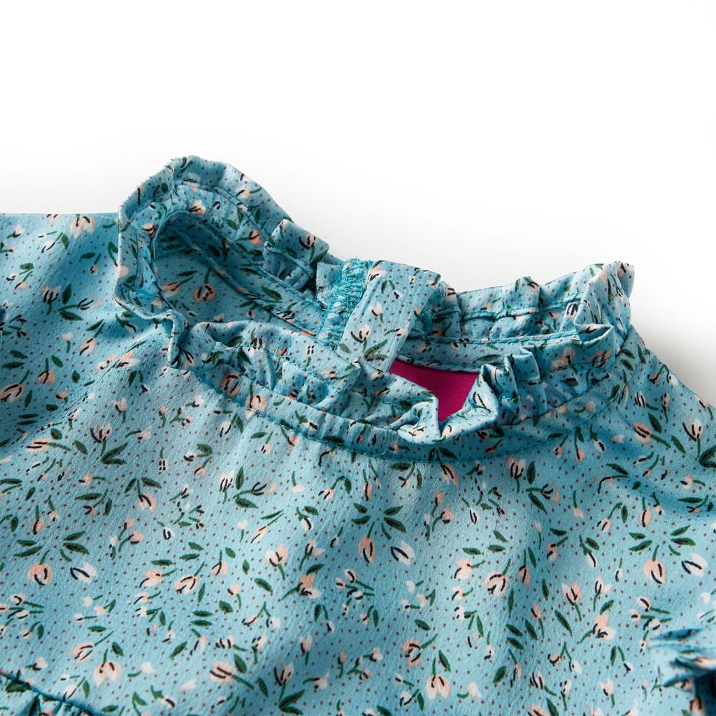 Vestido para niños de Vidaxl con mangas largas 140 azul