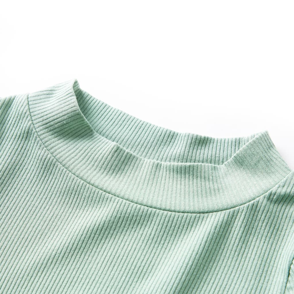 Camisa para niños Vidaxl con mangas largas bajo COL 116 Color de menta oscura