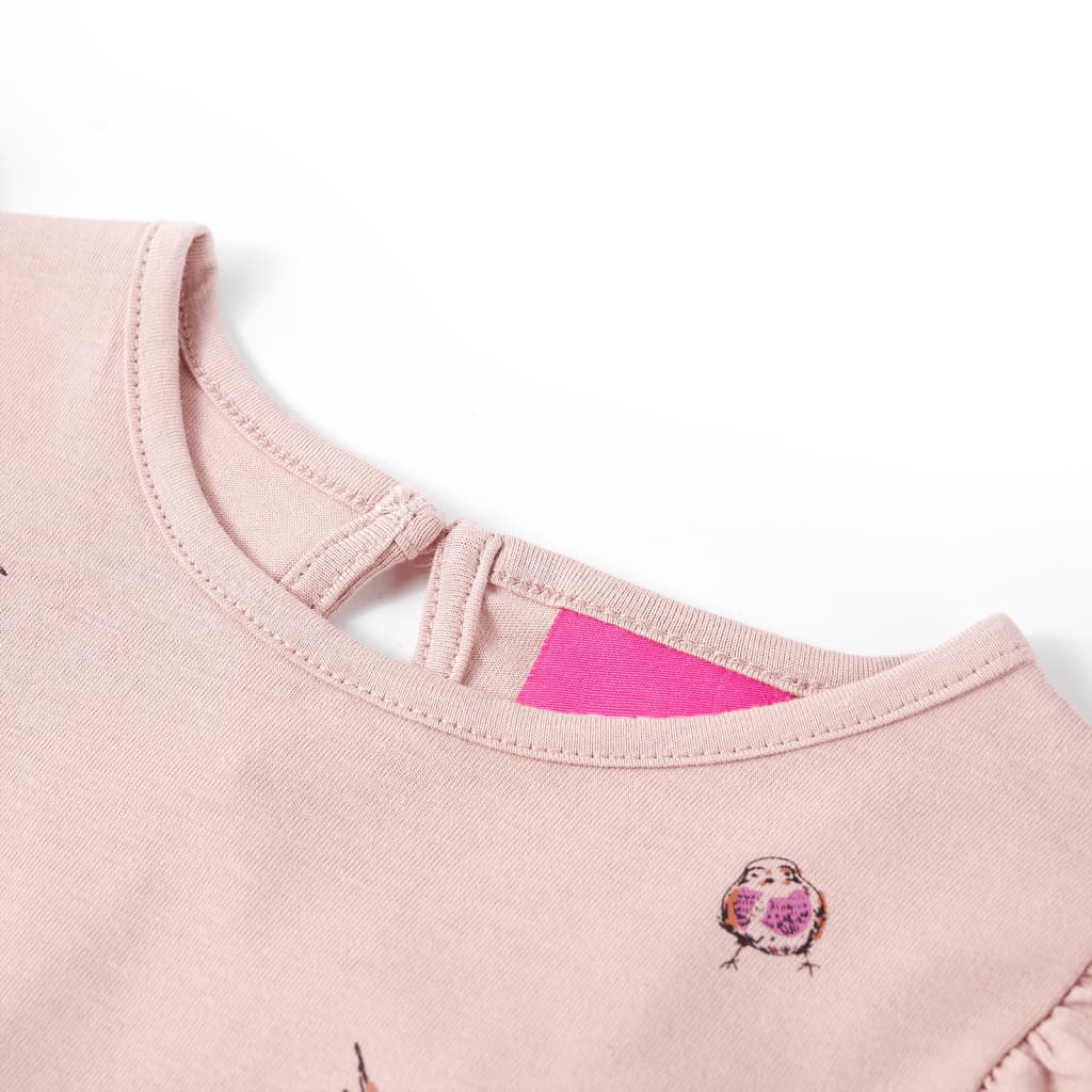 Camicia per bambini Vidaxl con maniche lunghe 116 rosa