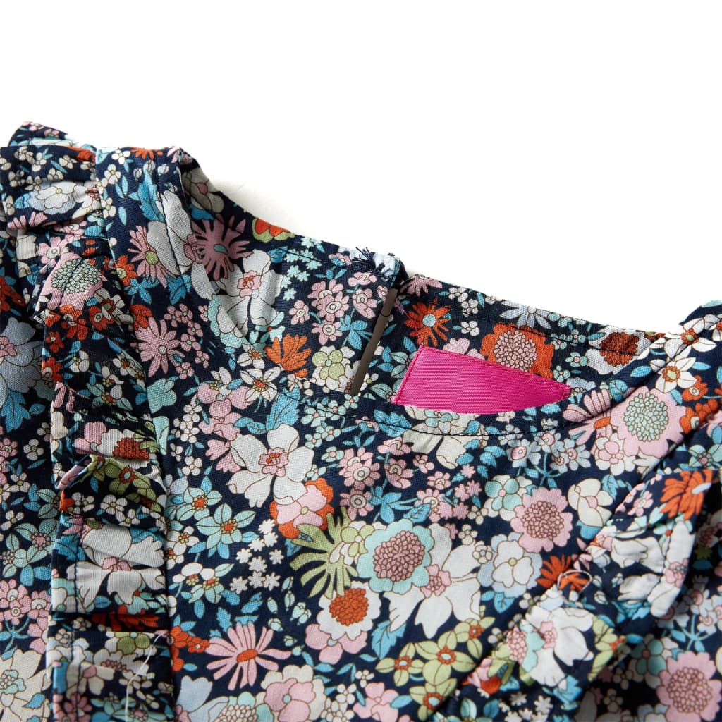 Camisa infantil de Vidaxl con mangas largas 92 Blue oscuro