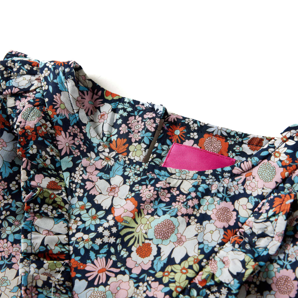 Camicia per bambini Vidaxl con maniche lunghe 116 blu scuro