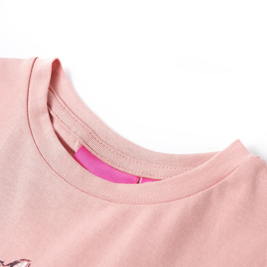 Camisa para niños de Vidaxl con mangas largas 116 Pink