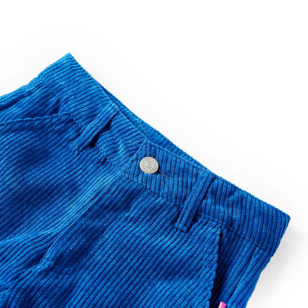 Vidaxl kinderbroek 104 ribfluweel kobaltblauw