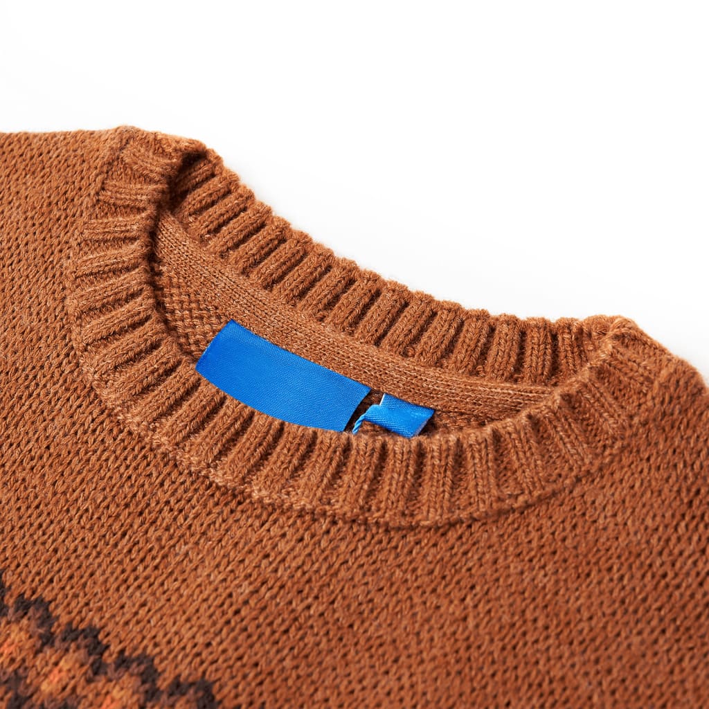 Vidaxl Séter para niños Knitt 92 Cognac Colored