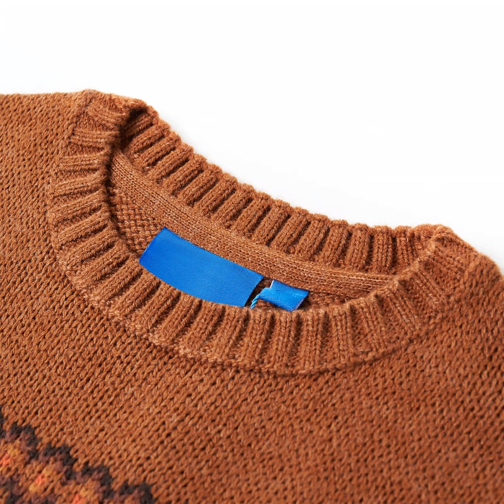 Vidaxl Séter para niños Knitt 140 Cognac Colored