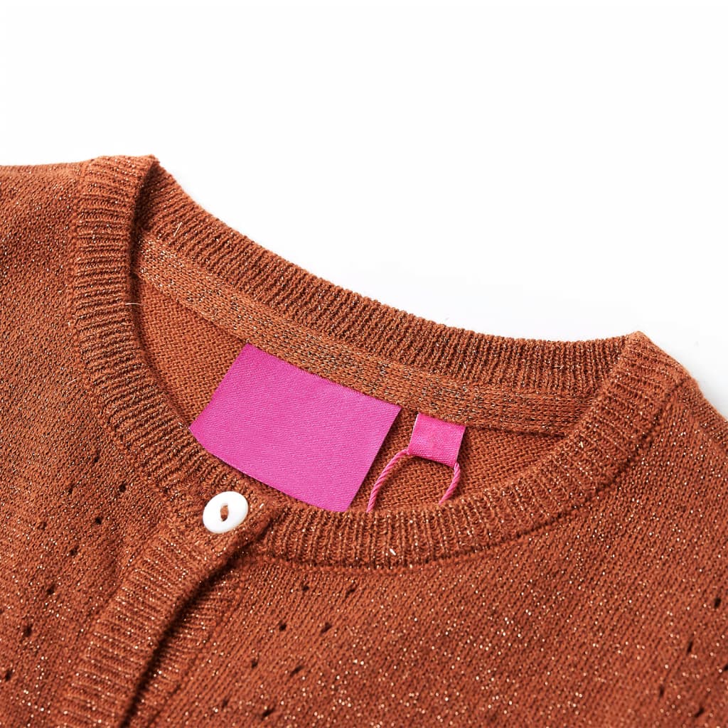 Vidaxl Children's Vest a maglia 92 Cognac Colorato