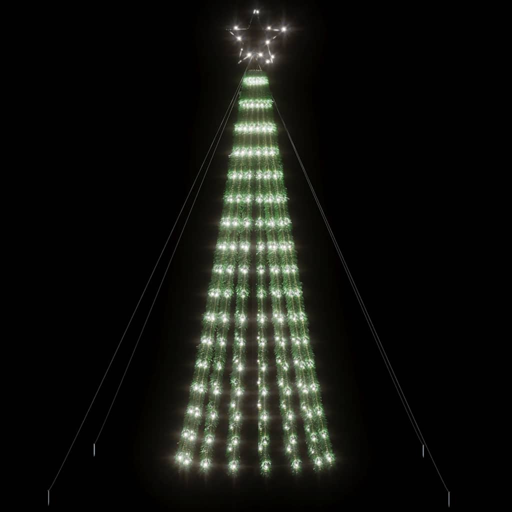 Vidaxl led-kerstboom 275 leds koud wit 180 cm