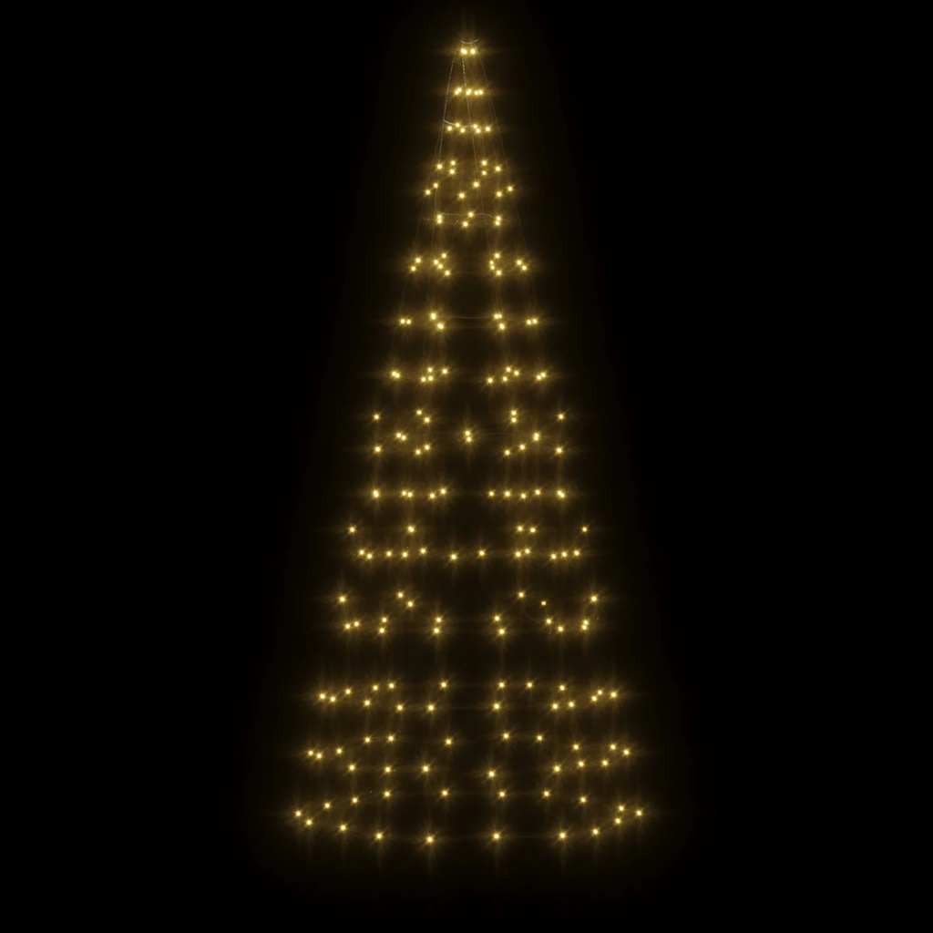 Vidaxl LED Tree di Natale a Vlagmast 200 LED Warm White 180 cm