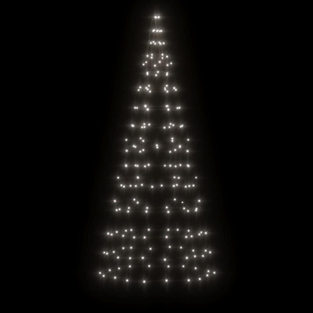 Árbol de Navidad LED Vidaxl en Vlaggenmast 200 LED White Cold White 180 cm