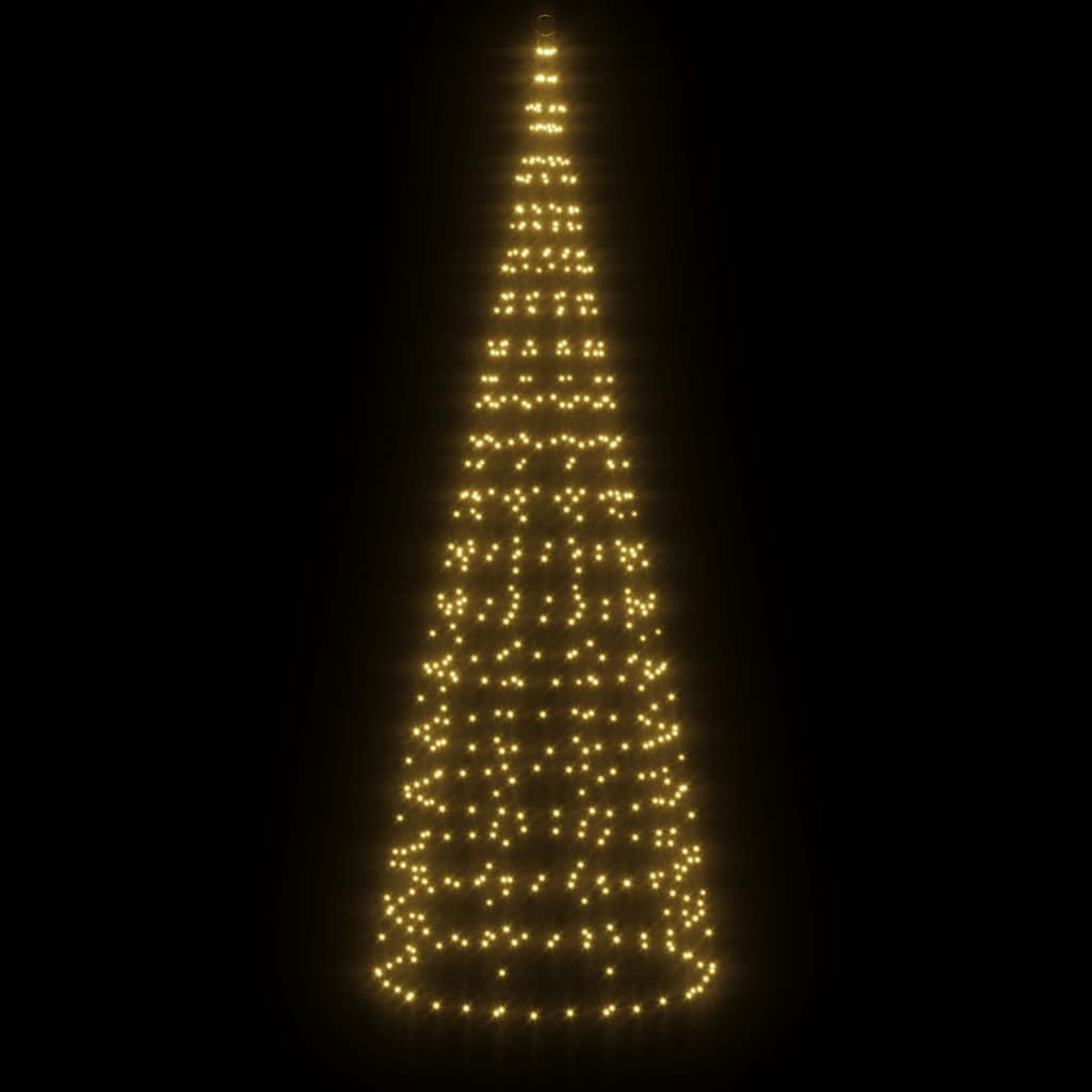 Vidaxl LED Tree di Natale a Vlaggenmast 550 LED White White 300 cm
