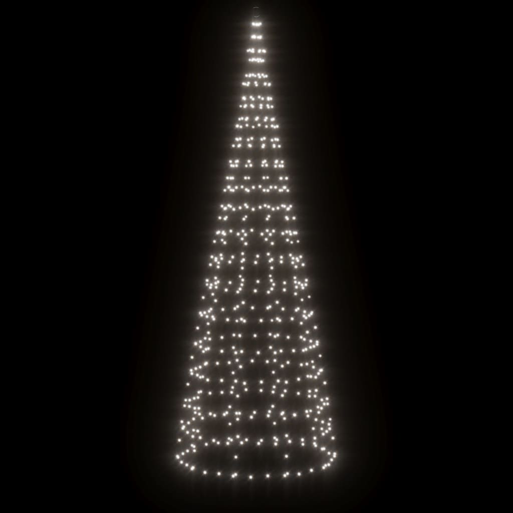 Árbol de Navidad LED Vidaxl en Vlaggenmast 550 LED WHITE CRIO 300 cm