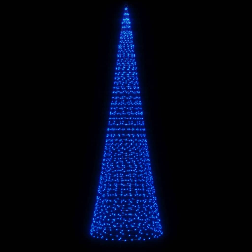Árbol de Navidad LED Vidaxl en Vlaggenmast 1534 LED 500 cm azul