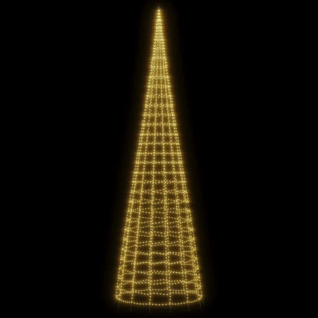 Vidaxl led-kerstboom aan vlaggenmast 3000 leds warm wit 800 cm