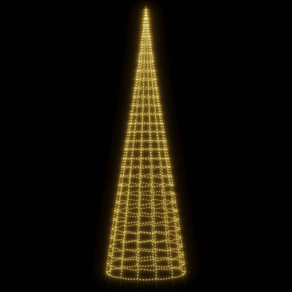 Árbol de Navidad LED Vidaxl en la bandera 3000 LED White White 800 cm