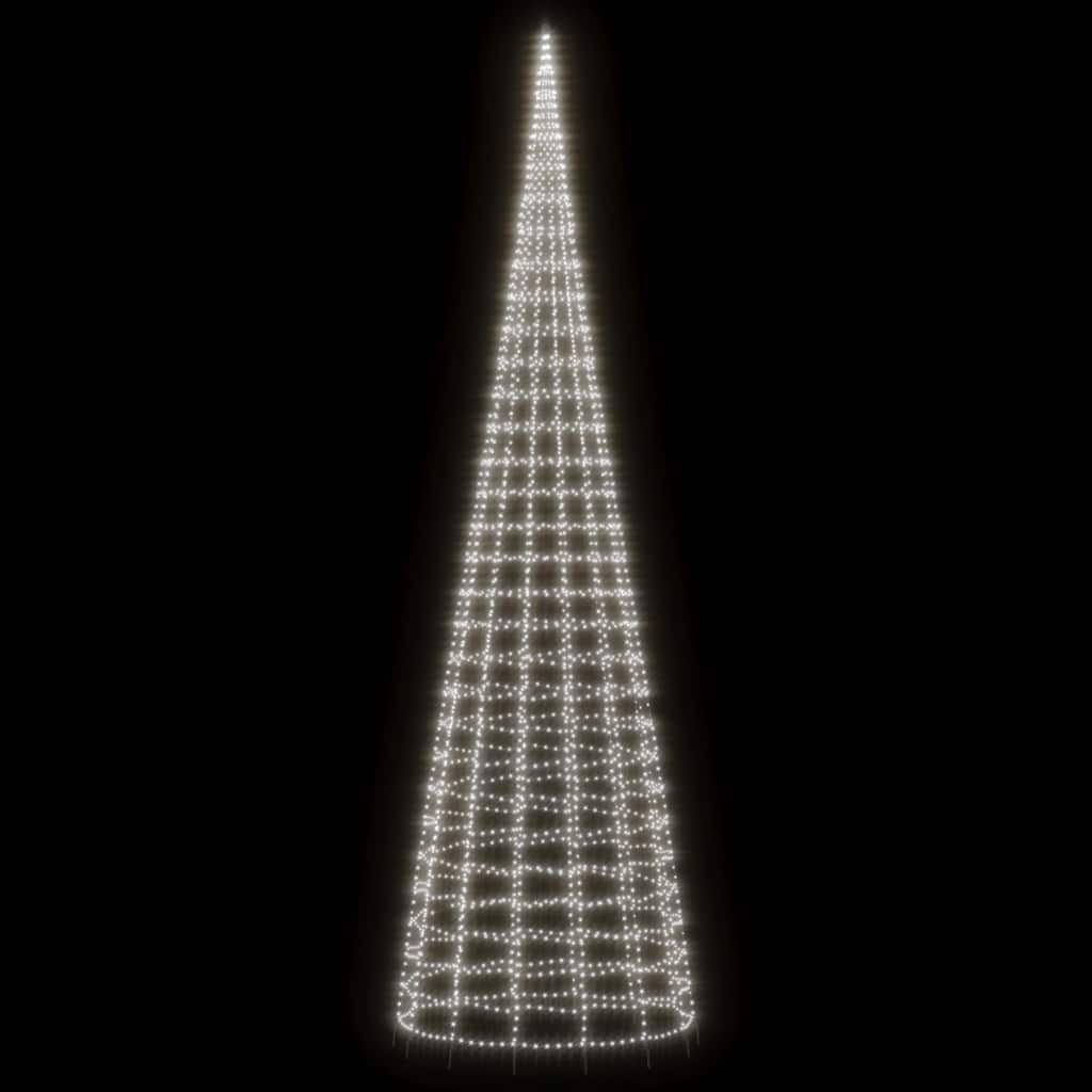 Árbol de Navidad LED Vidaxl en la bandera 3000 LED White Cold White 800 cm