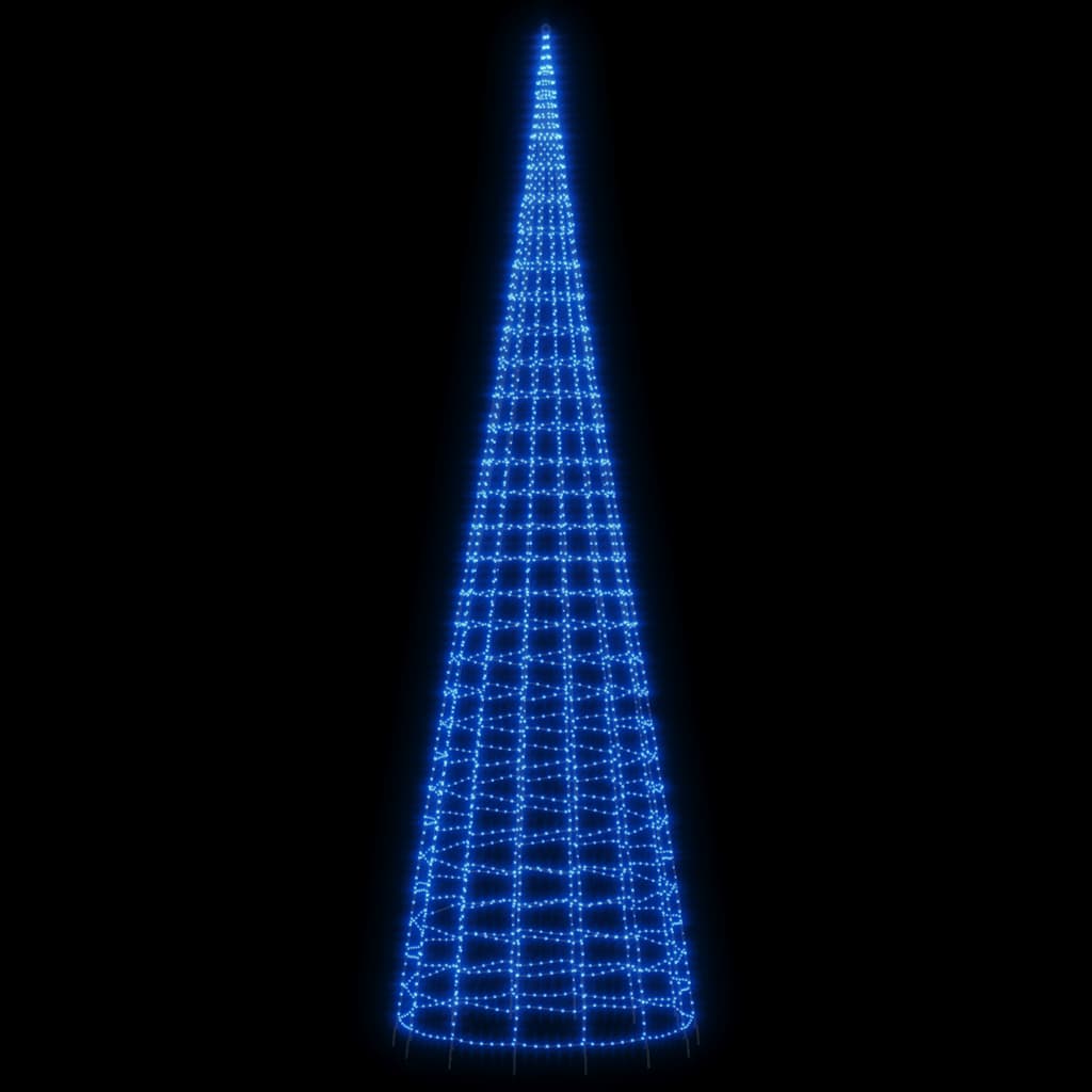 Albero di Natale a LED VIDAXL su flagpole 3000 LED 800 cm blu