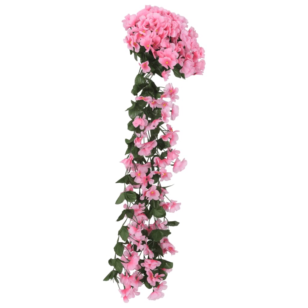 Vidaxl Guierras navideñas con flores 3 st 85 cm rosa