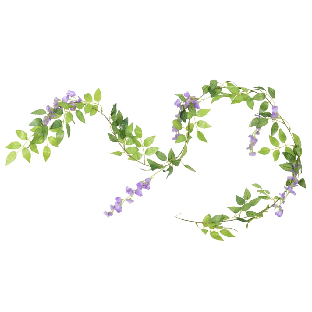 Vidaxl Garlands natalizie con fiori 6 St 200 cm viola
