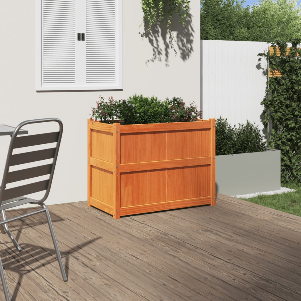 Casella di pianificazione Vidaxl 90x50x70 cm Pinna solida marrone