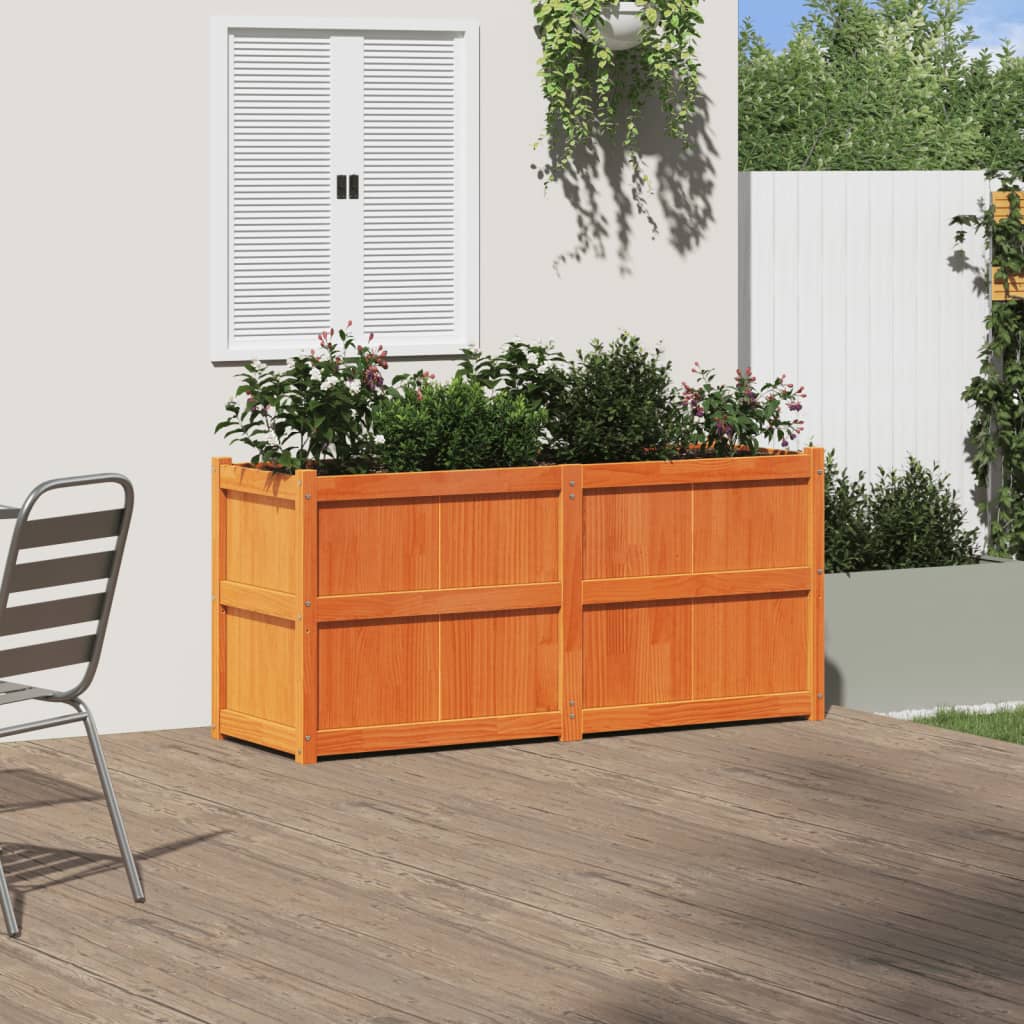 Fioriera Vidaxl 150x50x70 cm Pinna solida marrone