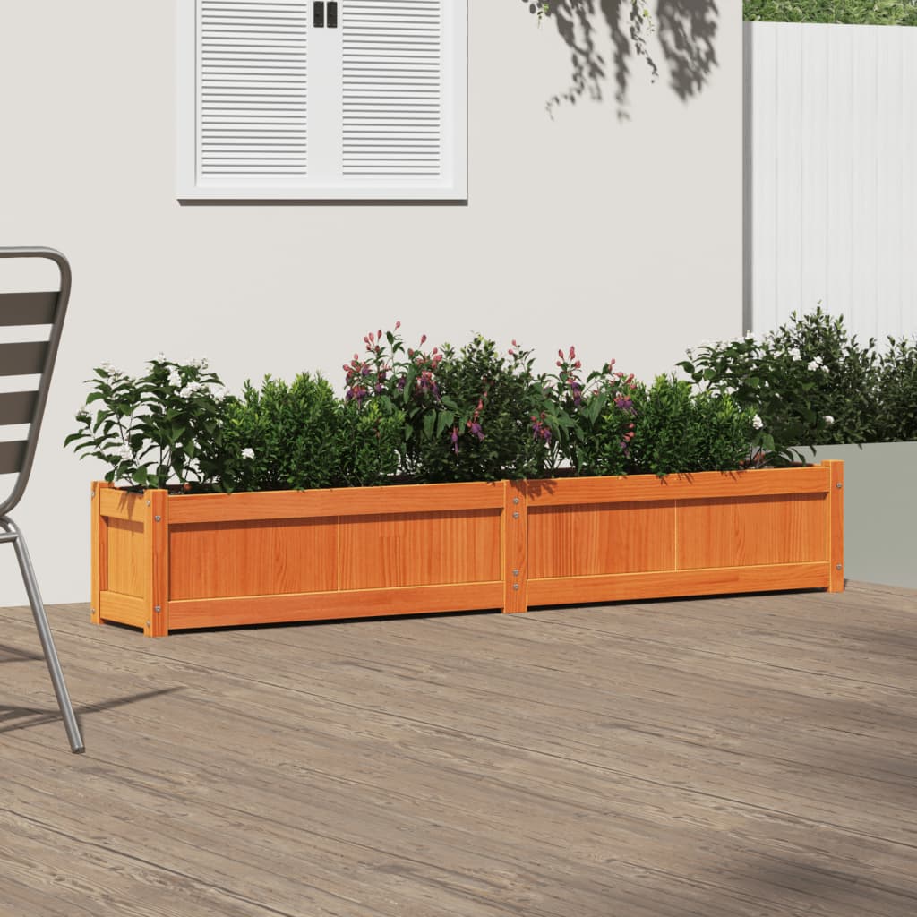 Vidaxl Fiorter 180x31x31 cm Basco di pino solido marrone