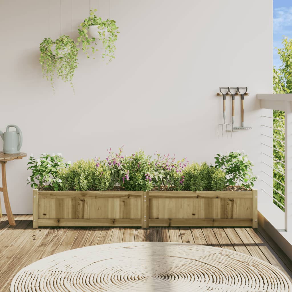 Casella di pianificazione di Vidaxl 180x31x31 cm Pine impregnato
