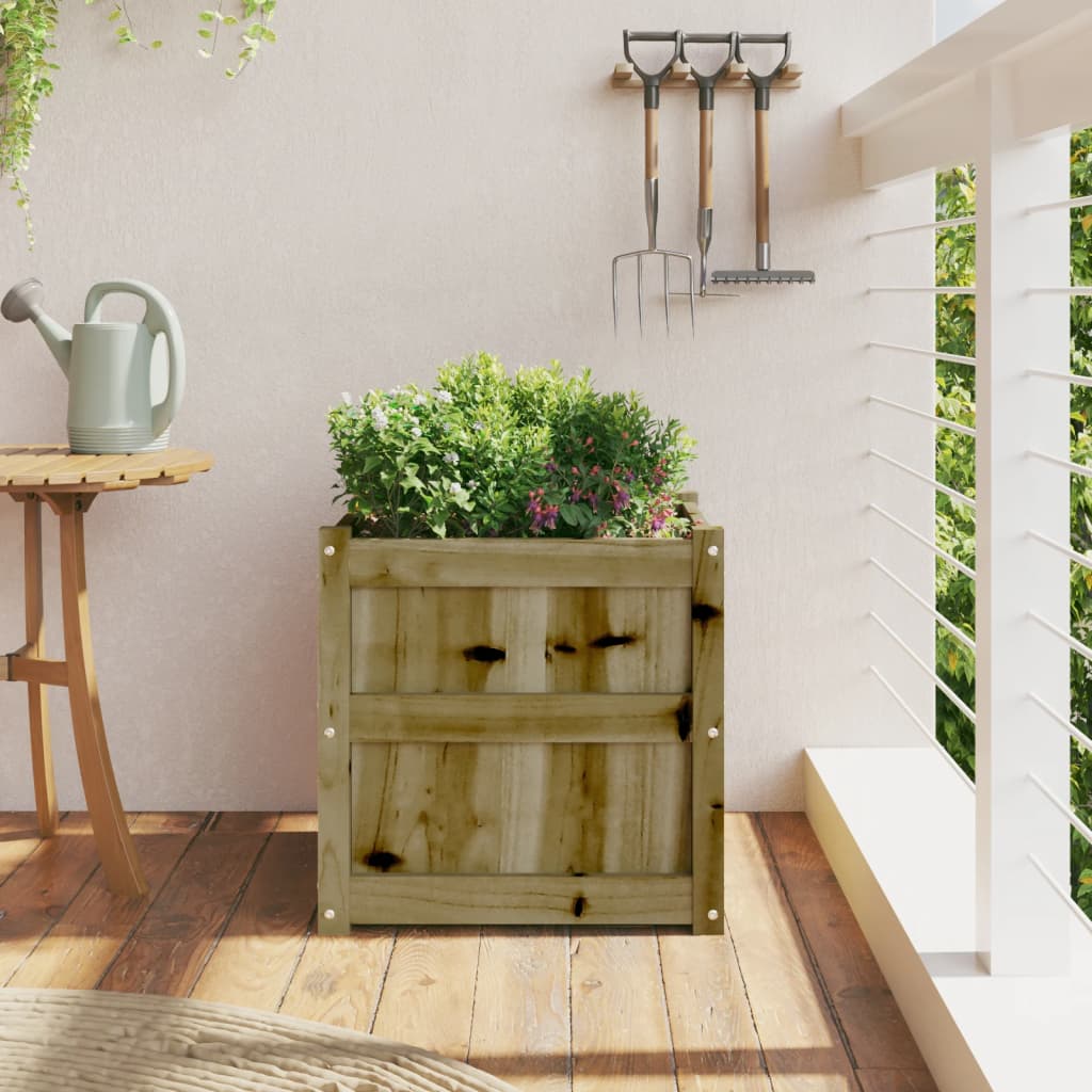 Casella di pianificazione Vidaxl 50x50x50 cm Pine impregnato
