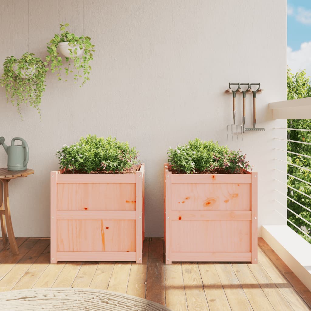 Vidaxl Plantadores 2 PCS Douglhout sólido