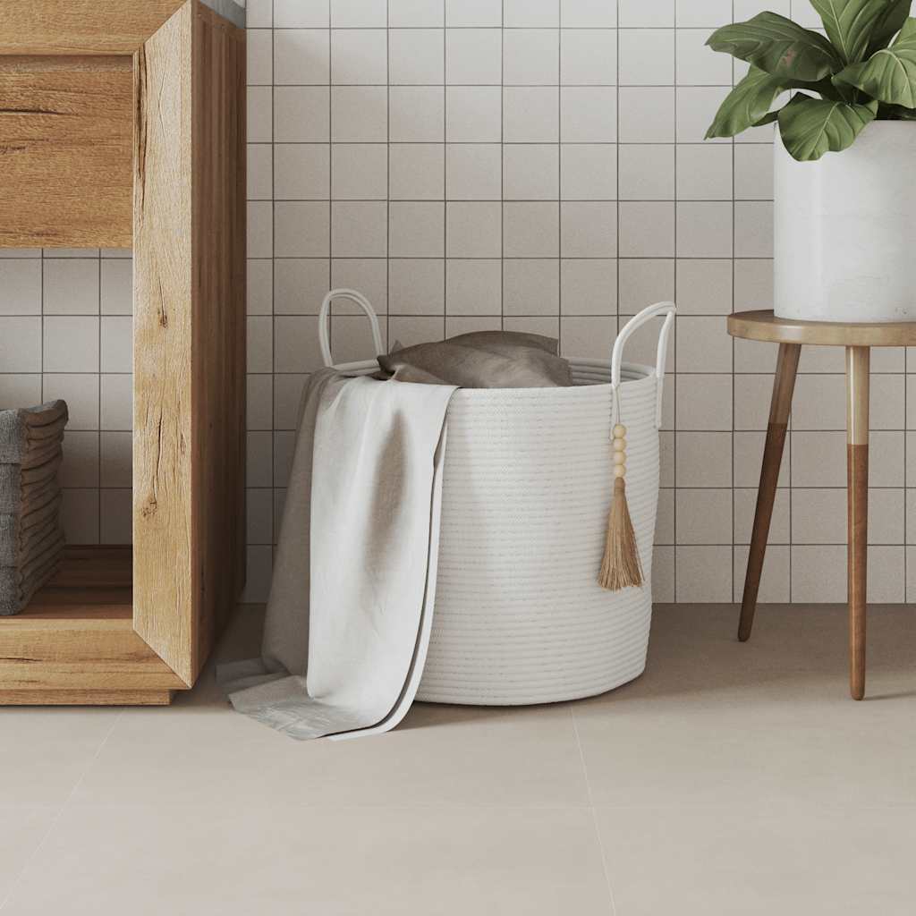 Cesto portaoggetti Vidaxx ø 40x35 cm cotone bianco