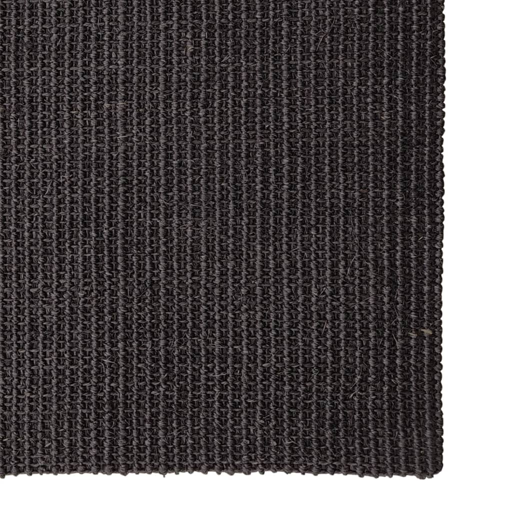 Vidaxl Sisalmat para rascar el poste de 80x250 cm negro