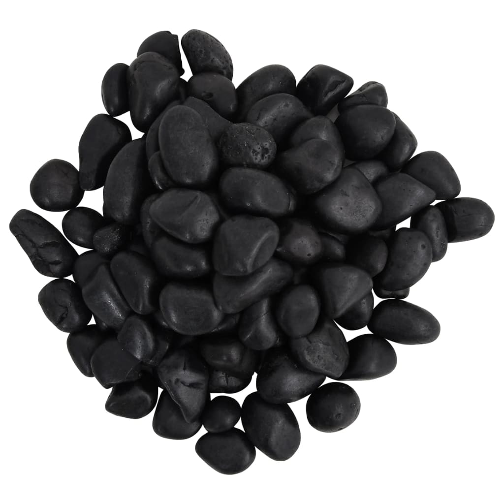 Vidaxl ciottoli lucidati 2-5 cm 10 kg neri