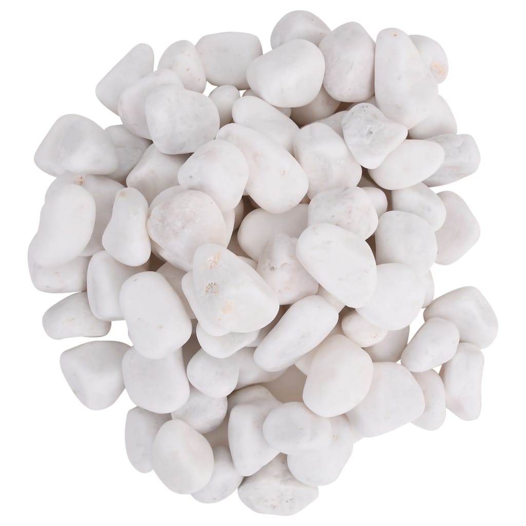 Guijarros vidaxl pulidos 2-5 cm 25 kg blanco