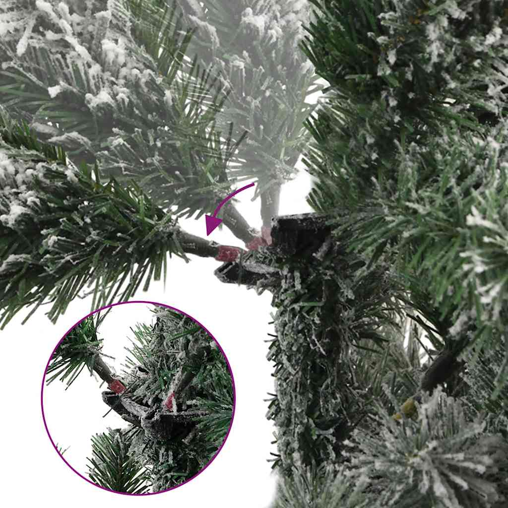 Vidaxx albero di Natale artificiale con cerniere e neve 180 cm