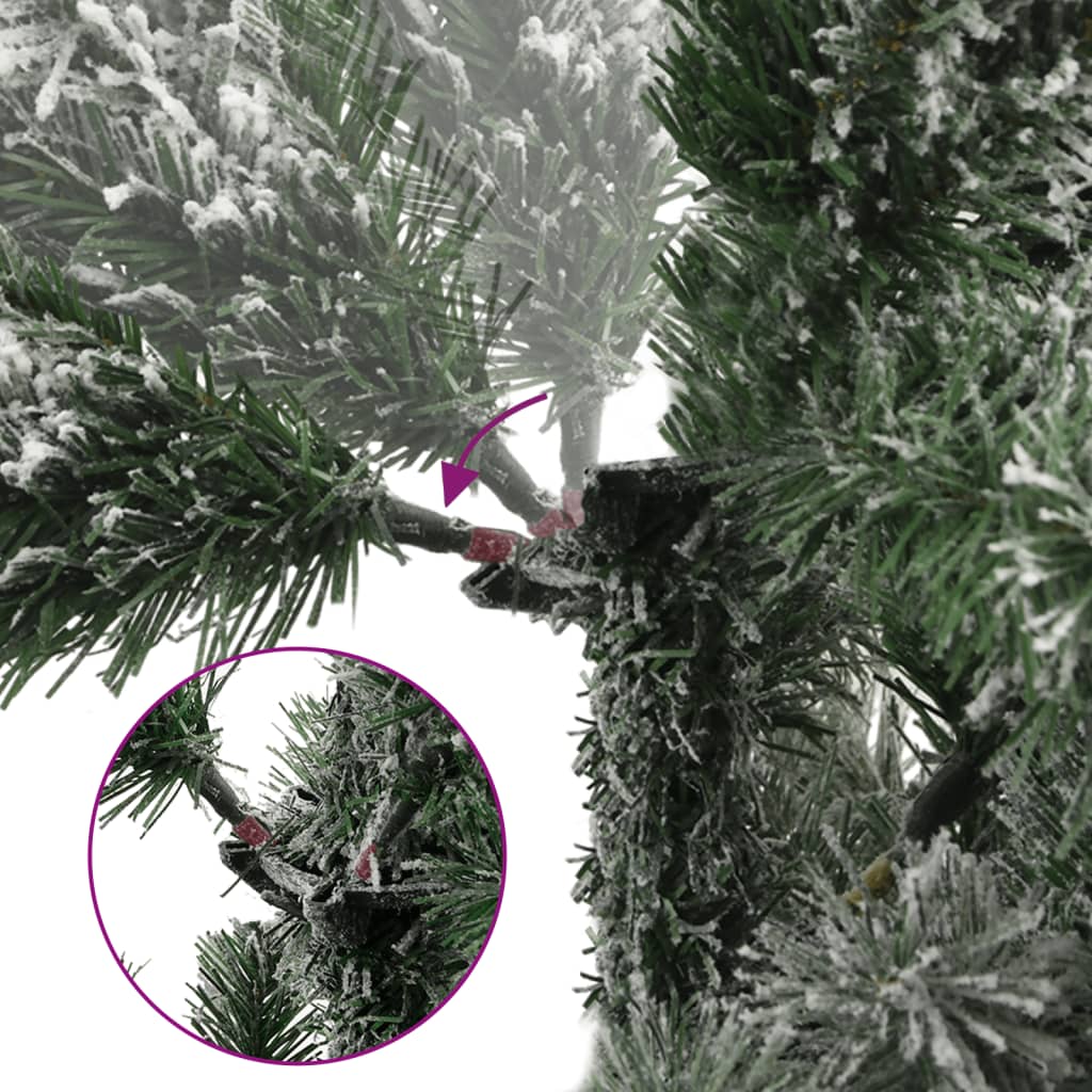 Vidaxx albero di Natale artificiale con cerniere e neve 240 cm