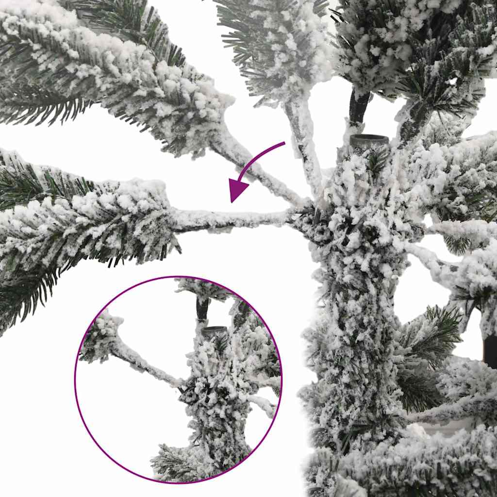 Vidaxx albero di Natale artificiale con cerniere e neve 180 cm
