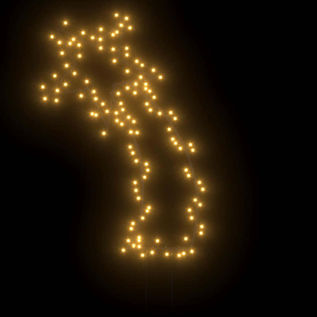 Vidaxl meteorito de iluminación navideña con alfileres de tierra 115 LED 89 cm