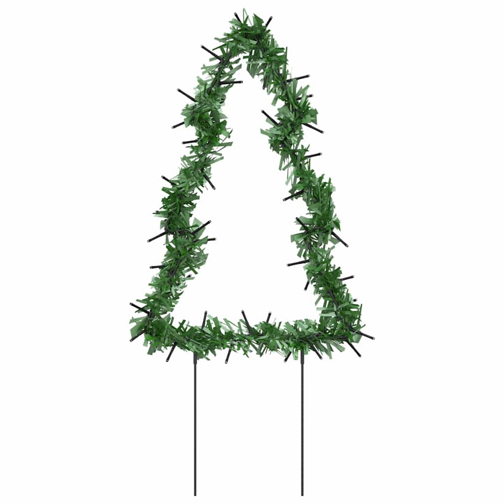 Vidaxl Iluminación navideña Árbol de Navidad 3 STS con alfileres de tierra 50 LED 30 cm