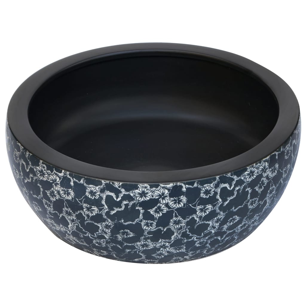 Arandela Vidaxl Straction Ronda φ41x14 cm Cerámica Negro y Azul
