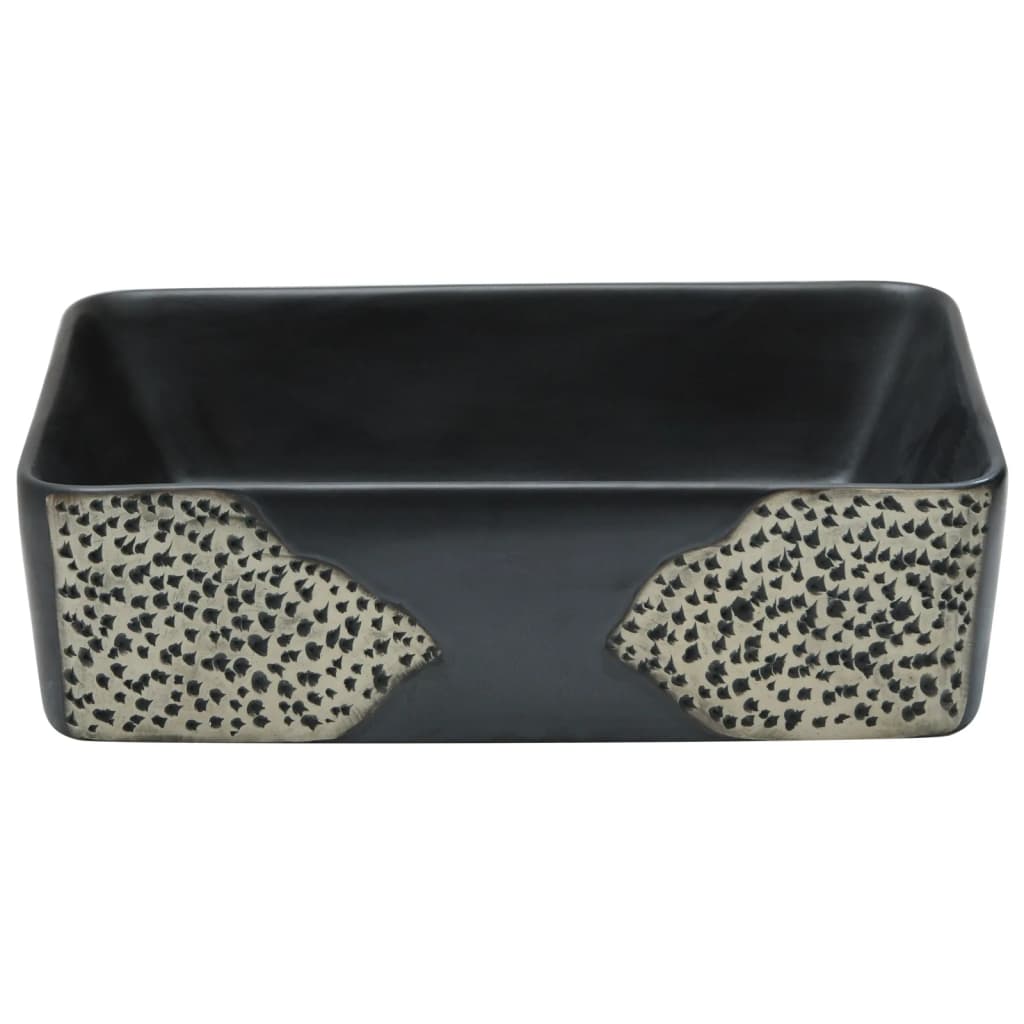 Vidaxl Strack Wasker Regant 46x35.5x13 cm Nero ceramico