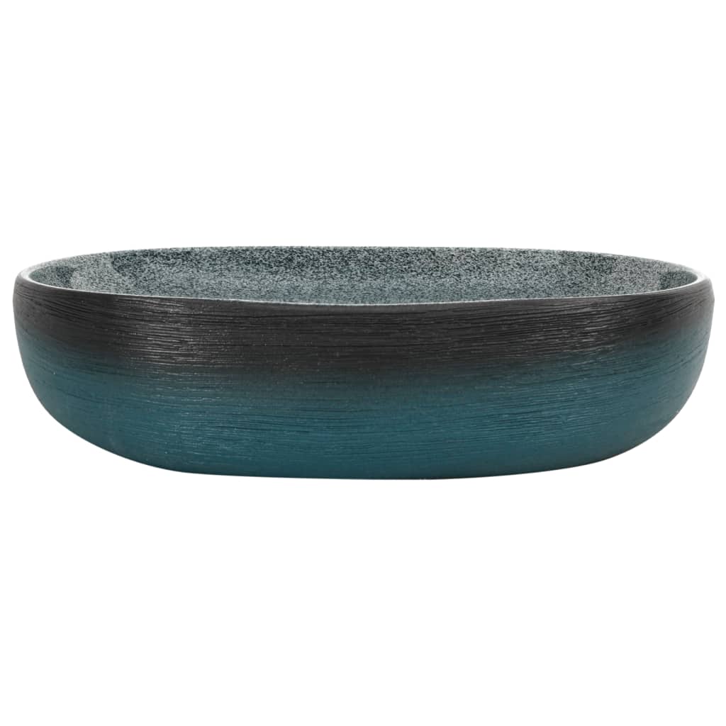 Vidaxl Straction Wasker Ovaal 59x40x14 cm Turquoise in ceramica