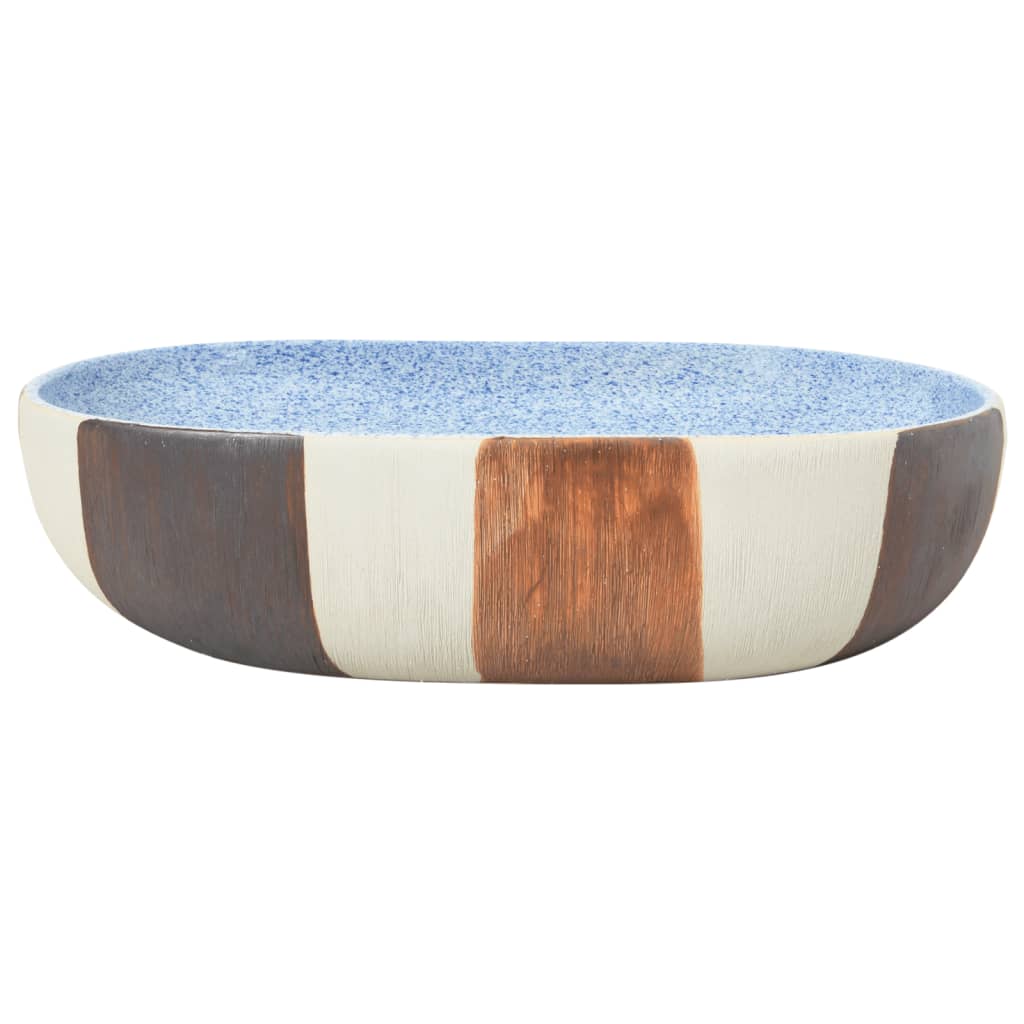 Vidaxl Setup Wash Bang Oval 59x40x14 cm Ceramic multi -colorato
